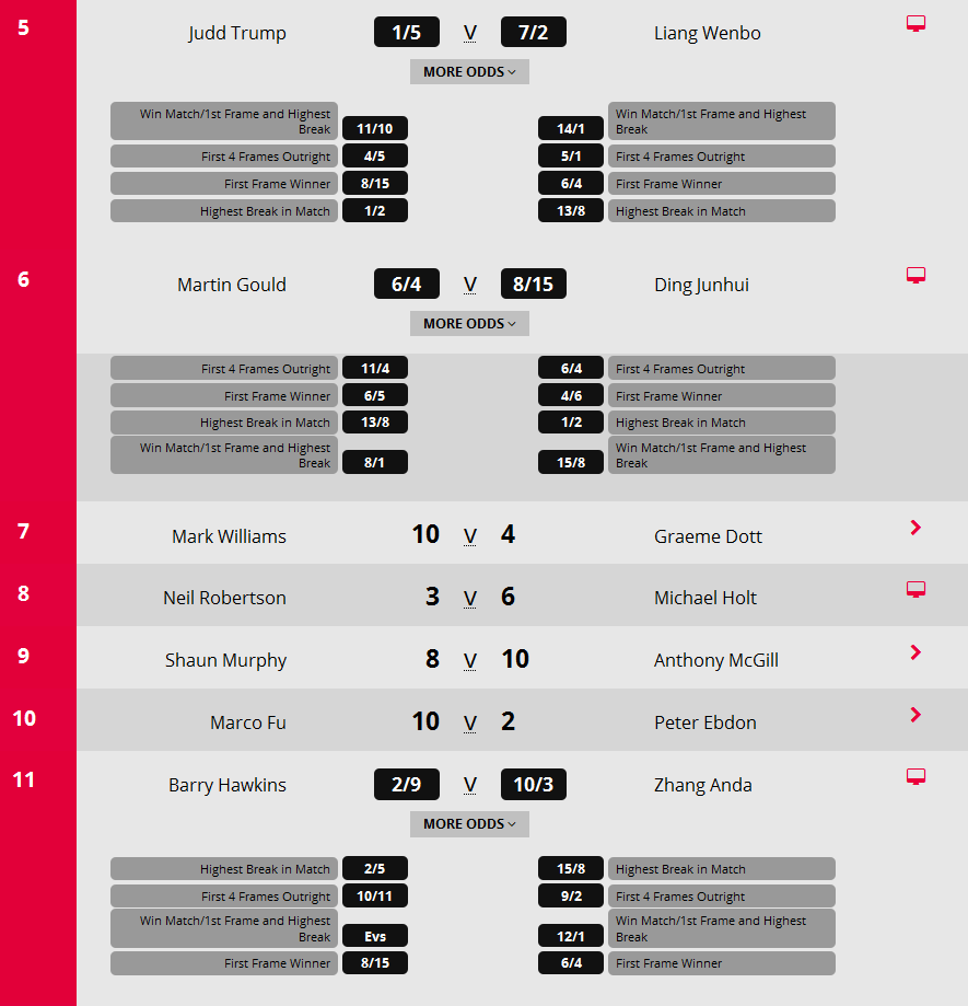 2016 04 19 11 11 48 Matches   World Snooker Live Scores 